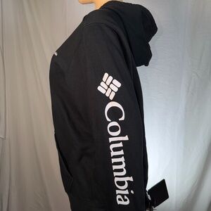 Columbia Black Hoodie Wit White Logo Size L